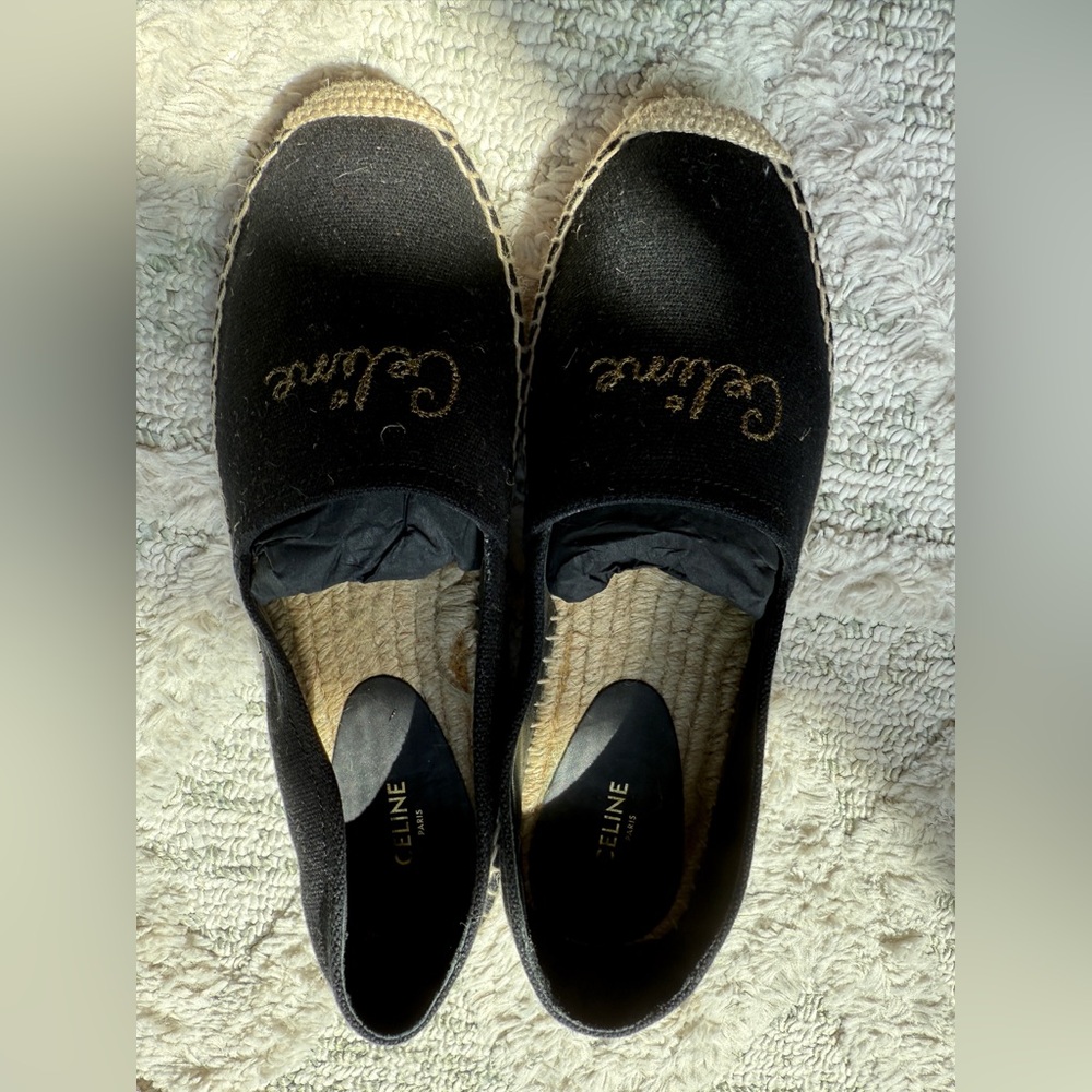 Celine Espadrilles Embroidered Canvas
